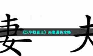 《汉字找茬王》夫妻通关攻略